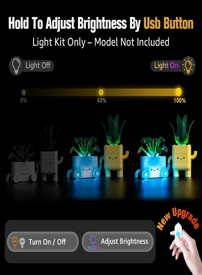 BrickSoul Upgrade Light Kit for Lego 10349 Happy Plants Building Set | with ON/Off & Dimmer Switch & Hidden Cable Tech | Easy Install Lighting Set (10349 Set NOT Included) - Image 3